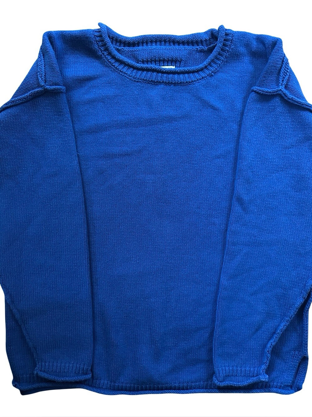 Free People We The Free Ella Roll Neck Cotton Sweater Turkish Blue XS - Picture 3 of 10